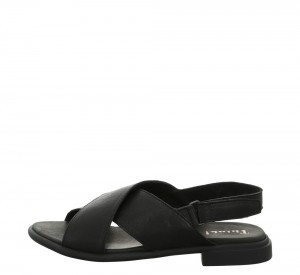 Think KAMAA Strap Naisten Sandaalit Mustat | FPJ275693